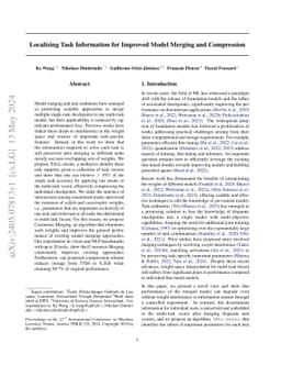Localizing Task Information for Improved Model Merging and Compression