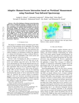 Adaptive Human-Swarm Interaction based on Workload Measurement using
  Functional Near-Infrared Spectroscopy