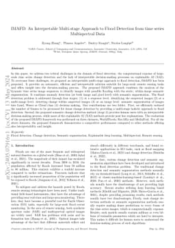 IMAFD: An Interpretable Multi-stage Approach to Flood Detection from
  time series Multispectral Data