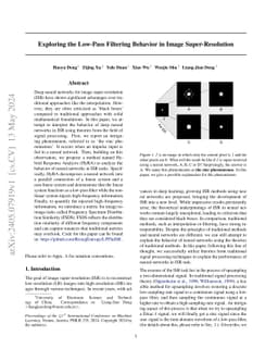 Exploring the Low-Pass Filtering Behavior in Image Super-Resolution