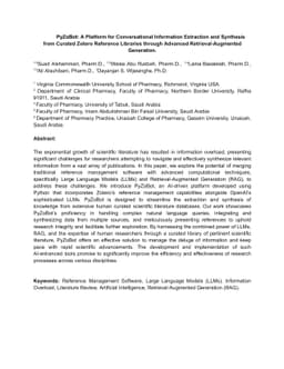 PyZoBot: A Platform for Conversational Information Extraction and
  Synthesis from Curated Zotero Reference Libraries through Advanced
  Retrieval-Augmented Generation