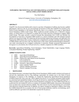 Exploring the Potential of Conversational AI Support for Agent-Based
  Social Simulation Model Design
