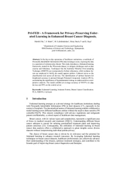 PrivFED -- A Framework for Privacy-Preserving Federated Learning in
  Enhanced Breast Cancer Diagnosis
