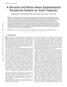 A Semantic and Motion-Aware Spatiotemporal Transformer Network for
  Action Detection