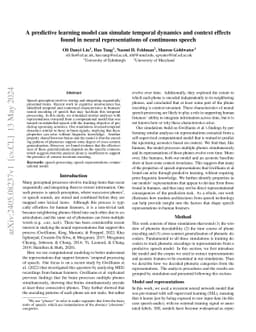 A predictive learning model can simulate temporal dynamics and context
  effects found in neural representations of continuous speech