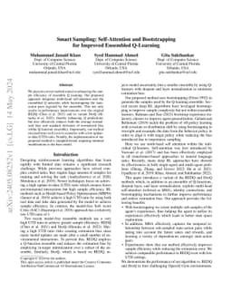 Smart Sampling: Self-Attention and Bootstrapping for Improved Ensembled
  Q-Learning