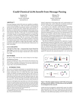 Could Chemical LLMs benefit from Message Passing