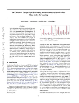 DGCformer: Deep Graph Clustering Transformer for Multivariate Time
  Series Forecasting