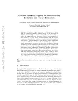 Gradient Boosting Mapping for Dimensionality Reduction and Feature
  Extraction