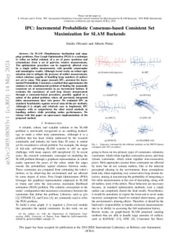 IPC: Incremental Probabilistic Consensus-based Consistent Set
  Maximization for SLAM Backends