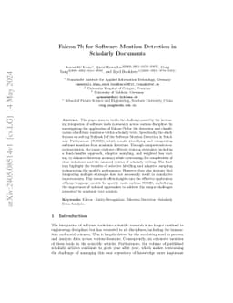 Falcon 7b for Software Mention Detection in Scholarly Documents