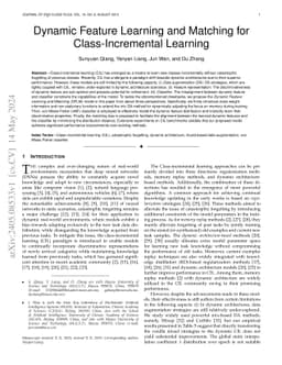 Dynamic Feature Learning and Matching for Class-Incremental Learning