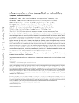 A Comprehensive Survey of Large Language Models and Multimodal Large Language Models in Medicine