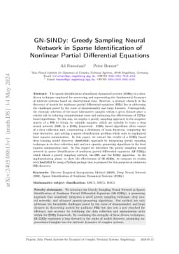 GN-SINDy: Greedy Sampling Neural Network in Sparse Identification of
  Nonlinear Partial Differential Equations
