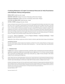 Certifying Robustness of Graph Convolutional Networks for Node
  Perturbation with Polyhedra Abstract Interpretation