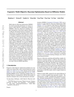 Expensive Multi-Objective Bayesian Optimization Based on Diffusion
  Models