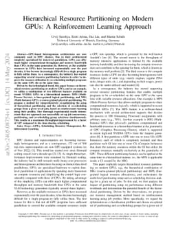 Hierarchical Resource Partitioning on Modern GPUs: A Reinforcement
  Learning Approach
