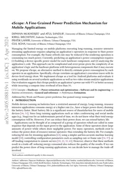 eScope: A Fine-Grained Power Prediction Mechanism for Mobile
  Applications