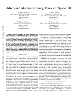 Adversarial Machine Learning Threats to Spacecraft