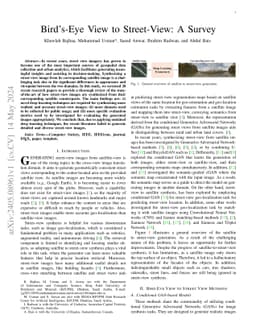 Bird's-Eye View to Street-View: A Survey