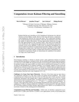 Computation-Aware Kalman Filtering and Smoothing