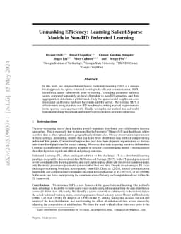 Unmasking Efficiency: Learning Salient Sparse Models in Non-IID
  Federated Learning