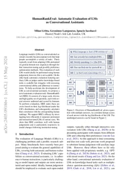 HumanRankEval: Automatic Evaluation of LMs as Conversational Assistants