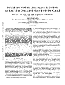 Parallel and Proximal Constrained Linear-Quadratic Methods for Real-Time
  Nonlinear MPC
