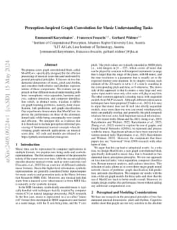 Perception-Inspired Graph Convolution for Music Understanding Tasks