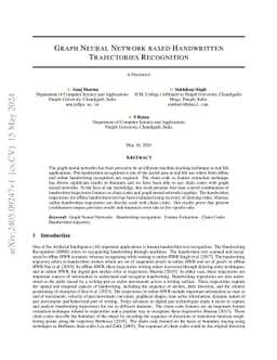Graph Neural Network based Handwritten Trajectories Recognition