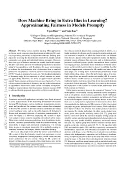 Does Machine Bring in Extra Bias in Learning? Approximating Fairness in
  Models Promptly