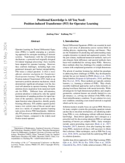 Positional Knowledge is All You Need: Position-induced Transformer (PiT)
  for Operator Learning