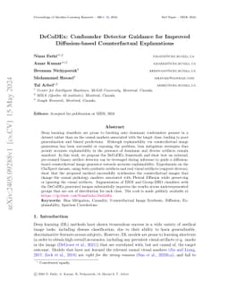 DeCoDEx: Confounder Detector Guidance for Improved Diffusion-based
  Counterfactual Explanations