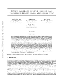 Content-Based Image Retrieval for Multi-Class Volumetric Radiology
  Images: A Benchmark Study
