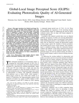 Global-Local Image Perceptual Score (GLIPS): Evaluating Photorealistic
  Quality of AI-Generated Images