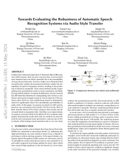 Towards Evaluating the Robustness of Automatic Speech Recognition
  Systems via Audio Style Transfer