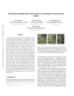 Classifying geospatial objects from multiview aerial imagery using
  semantic meshes