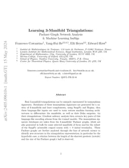 Learning 3-Manifold Triangulations