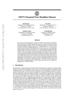 NIFTY Financial News Headlines Dataset