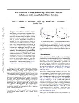 Size-invariance Matters: Rethinking Metrics and Losses for Imbalanced
  Multi-object Salient Object Detection