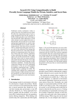SecureLLM: Using Compositionality to Build Provably Secure Language
  Models for Private, Sensitive, and Secret Data