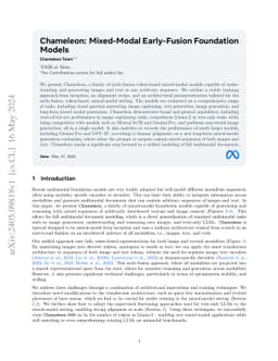 Chameleon: Mixed-Modal Early-Fusion Foundation Models