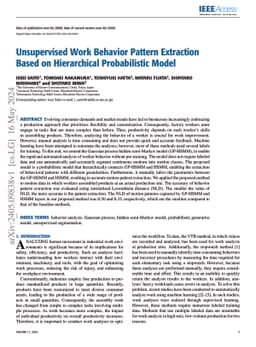 Unsupervised Work Behavior Pattern Extraction Based on Hierarchical
  Probabilistic Model