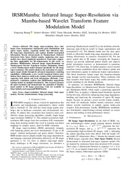 IRSRMamba: Infrared Image Super-Resolution via Mamba-based Wavelet Transform Feature Modulation Model