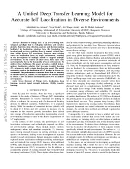 A Unified Deep Transfer Learning Model for Accurate IoT Localization in
  Diverse Environments