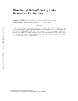 Distributed Delta-Coloring under Bandwidth Limitations