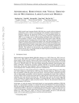 Adversarial Robustness for Visual Grounding of Multimodal Large Language
  Models