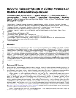 ROCOv2: Radiology Objects in COntext Version 2, an Updated Multimodal
  Image Dataset