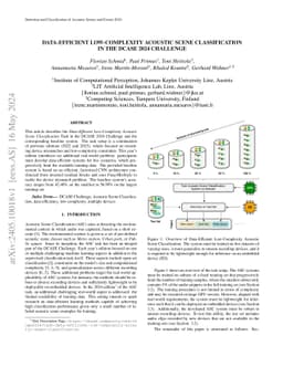 Data-Efficient Low-Complexity Acoustic Scene Classification in the DCASE
  2024 Challenge