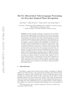 HecVL: Hierarchical Video-Language Pretraining for Zero-shot Surgical Phase Recognition